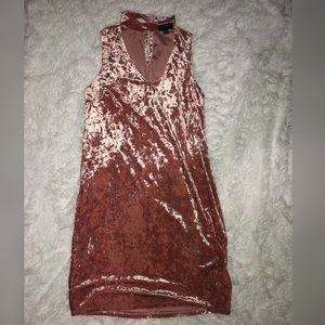Plus size velvet mini dress